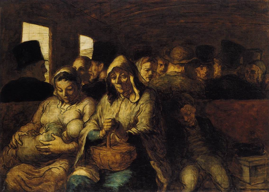 Honore Daumier, The Third Class Carriage, about 1864 Honore Daumier, The Third Class Carriage, about 1864