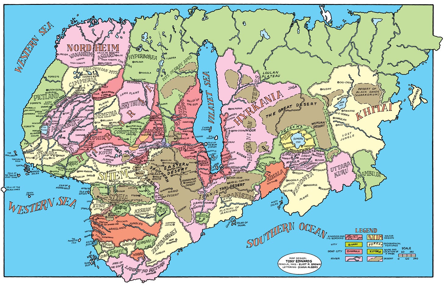 The Hyborian Age (Conan the Barbarian World Map) : r/MapPorn
