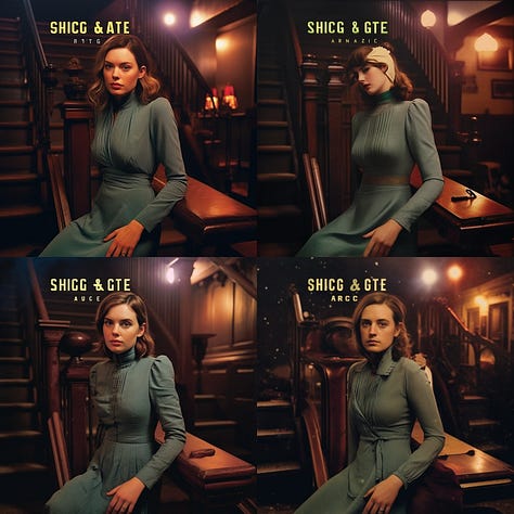 AND NOW SOME AI ART OUTTAKES THAT WERE TO FIRE NOT TO SHARE: