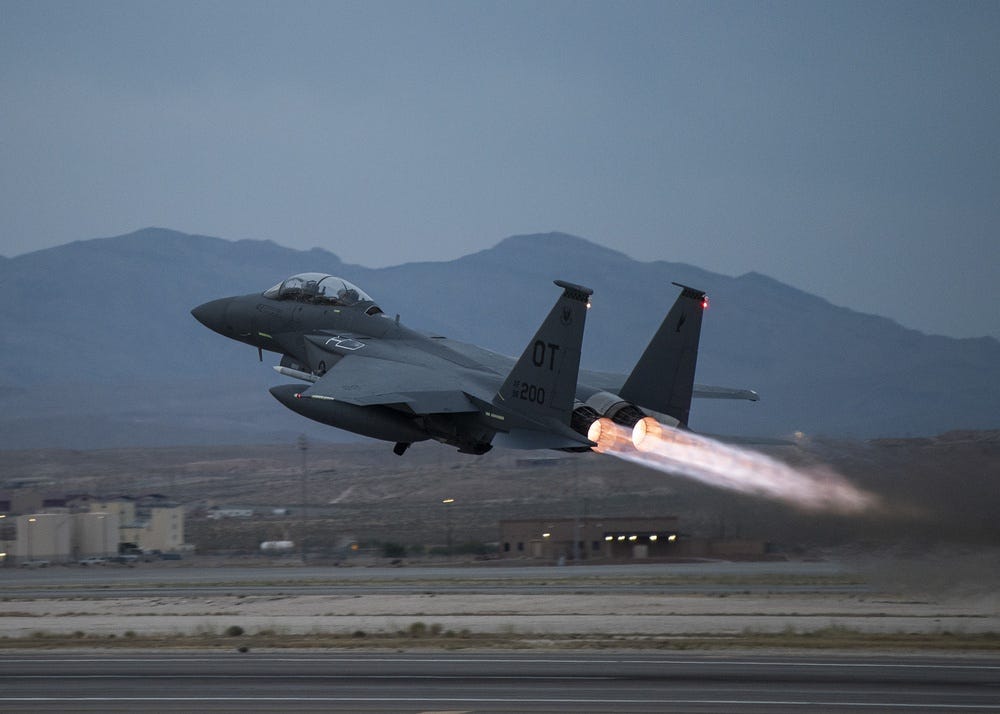 DVIDS - Images - F-15E night takeoff DVIDS - Images - F-15E night takeoff