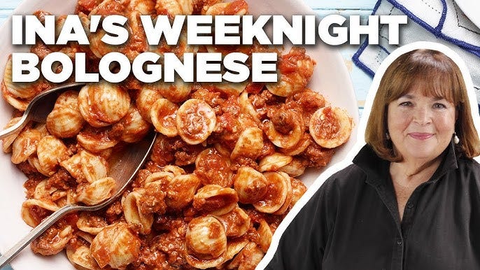 Ina Garten's Weeknight Pasta Bolognese | Barefoot Contessa | Food Network -  YouTube