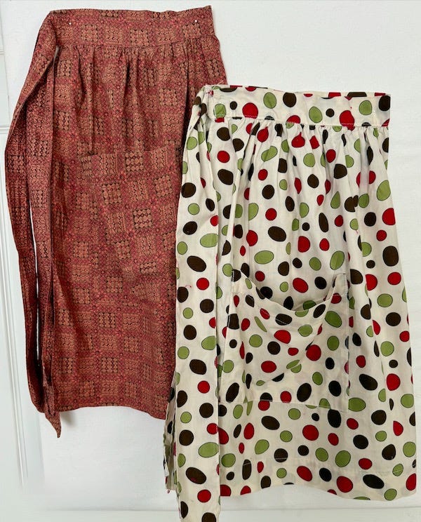 vintage half aprons