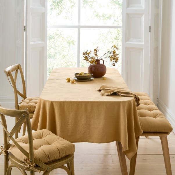 Esme Washed Cotton Tablecloth image 4 of 5 Esme Washed Cotton Tablecloth image 4 of 5