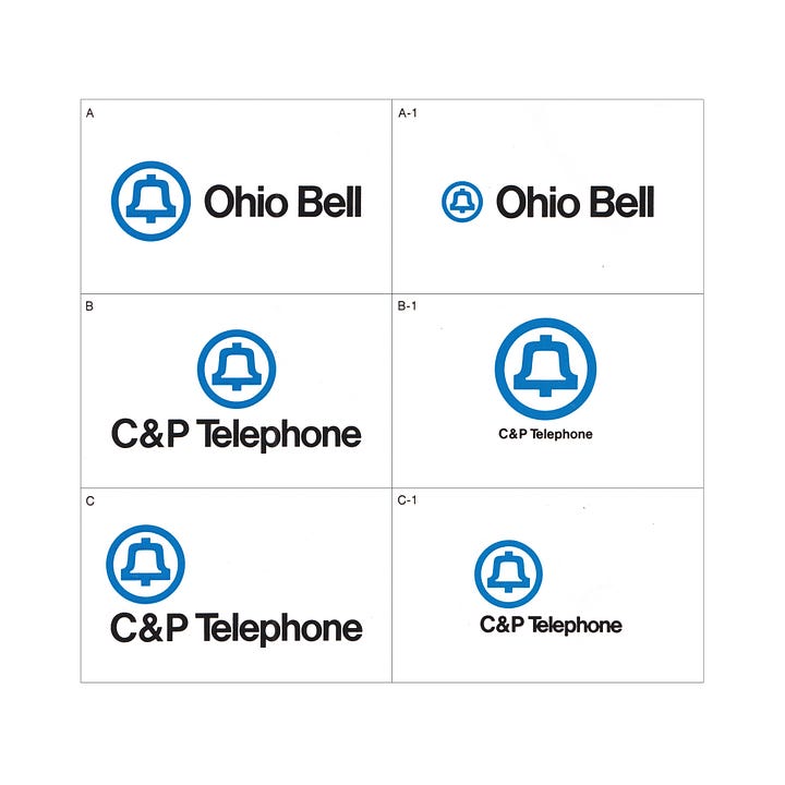 Saul Bass & Associates logo and corporate identity/ for AT&T