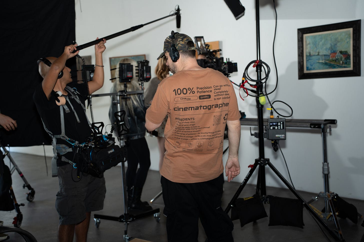 sur un tournage de vertical drama