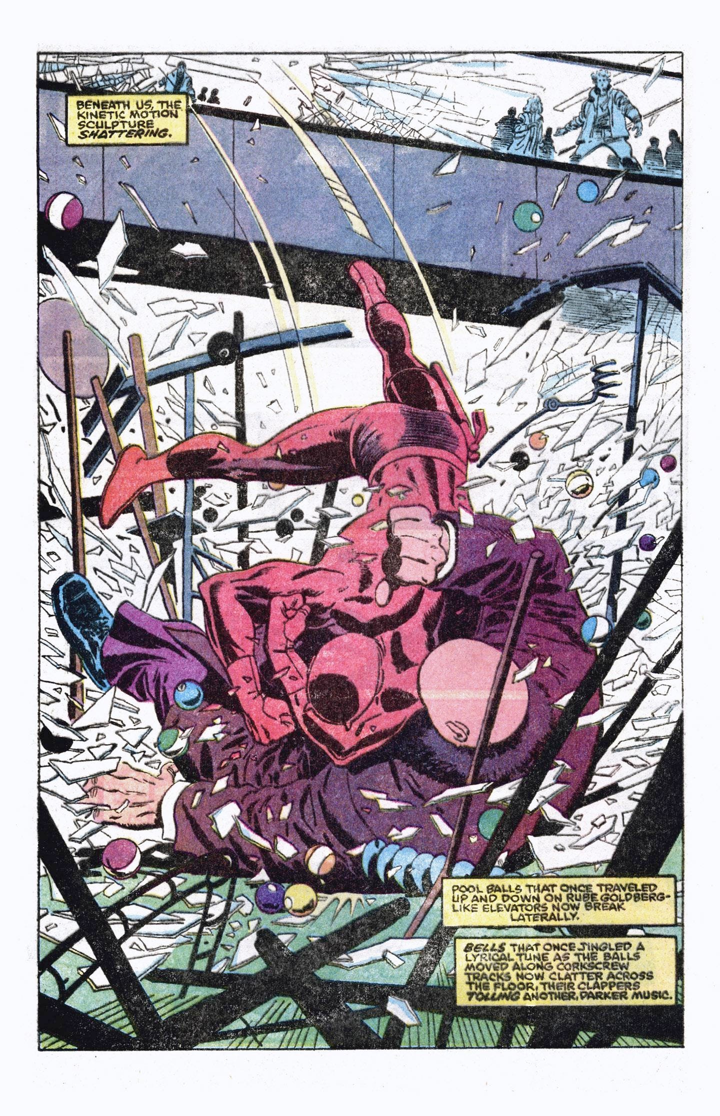 It always annoyed me that Netflix was never willing to spend the money to  adapt Daredevil #300, where Kingpin and Daredevil fought in the shopping  arcade of the Port Authority Bus Terminal