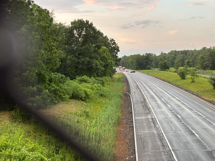 Photos of police activity on the Interstate