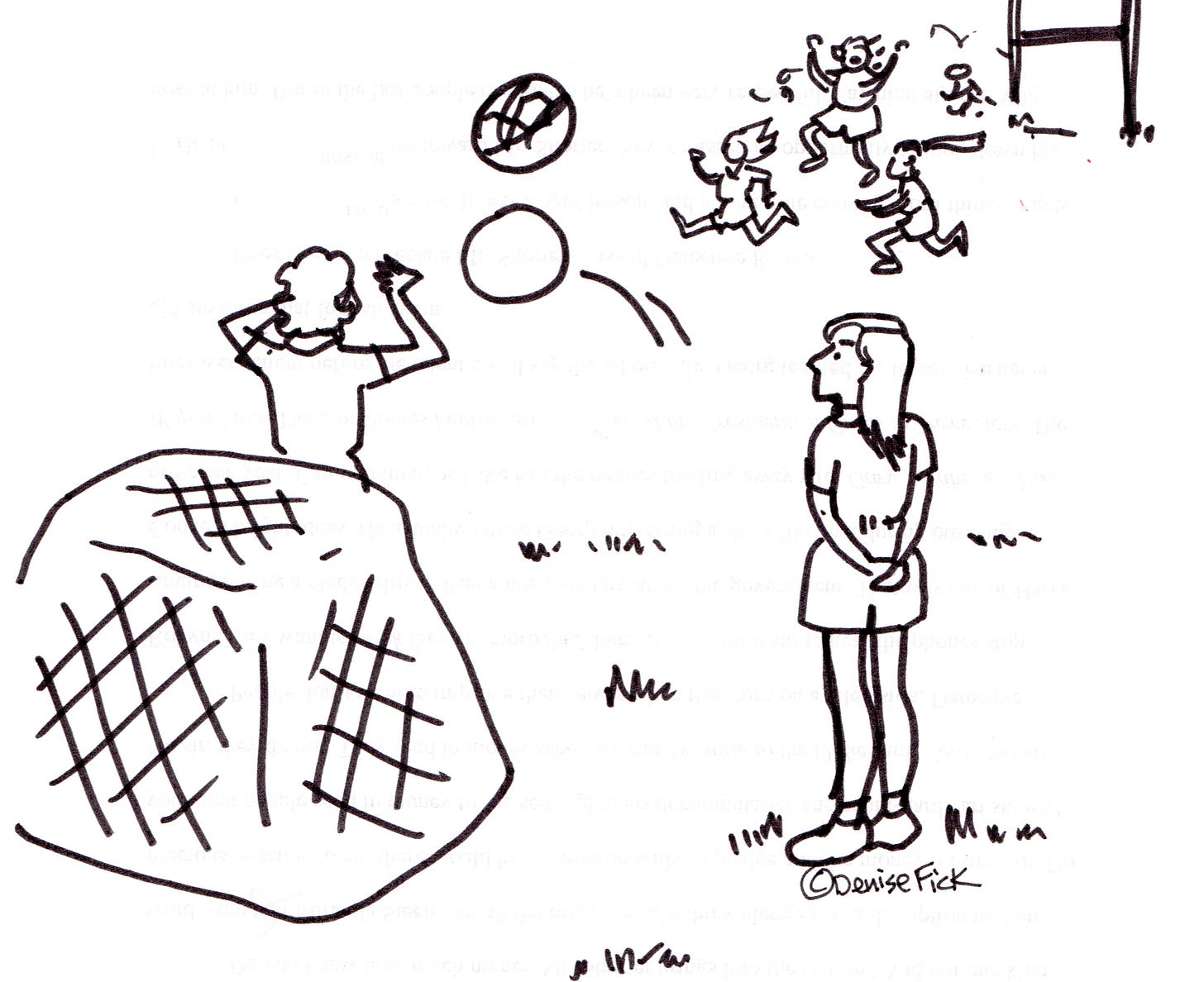 Cartoon depiction of girls playing soccer. Girl in foreground to the right is me, standing around doing nothing with my hands behind my back. Cartoon depiction of girls playing soccer. Girl in foreground to the right is me, standing around doing nothing with my hands behind my back.