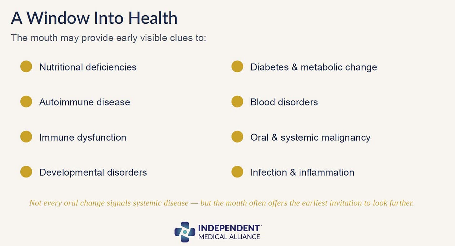 Why is the mouth such a powerful diagnostic window - six reasons Why is the mouth such a powerful diagnostic window - six reasons