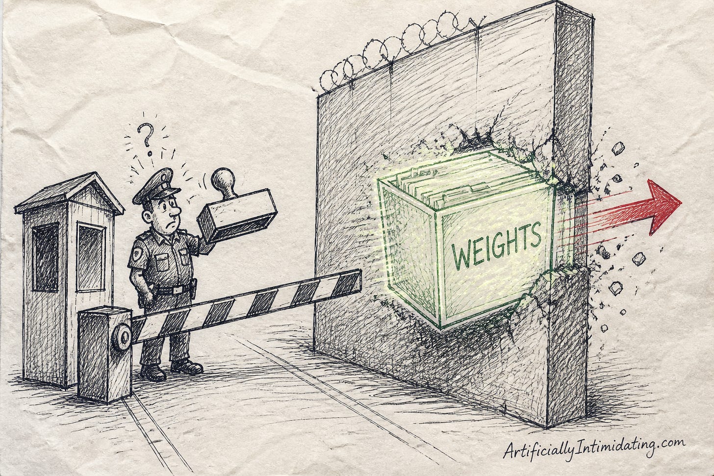 You cannot stamp a passport for a file that walks through the wall.
