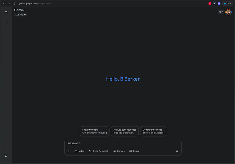 Google’s Gemini browser version