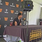 Jayden Daniels post-practice on his Deebo Samuel connection: