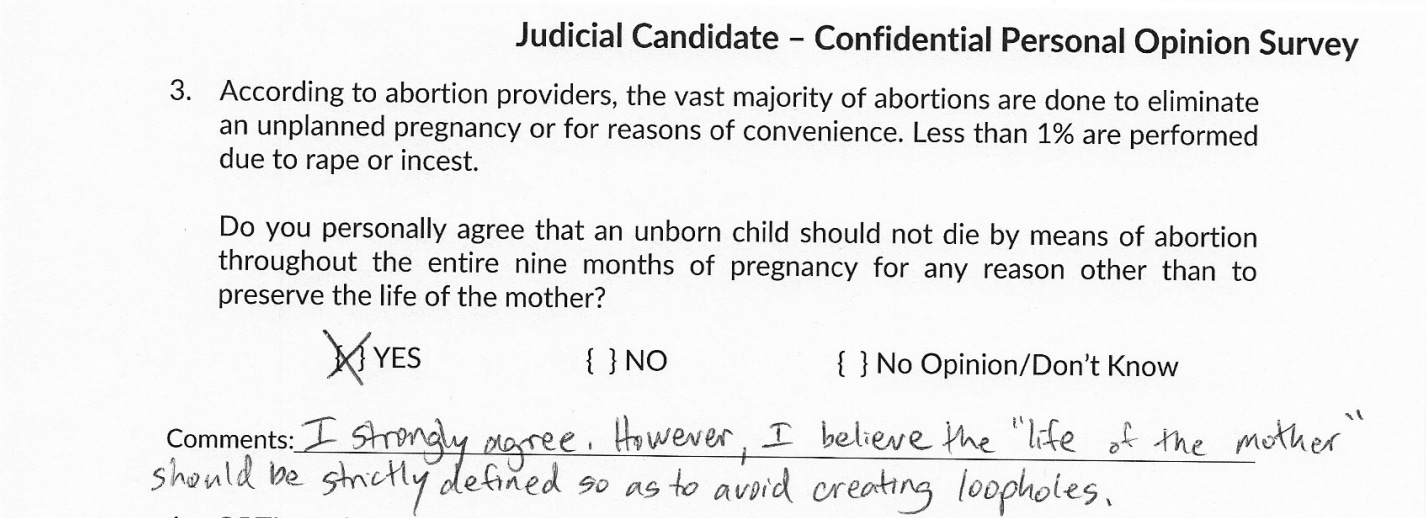 Judicial survey