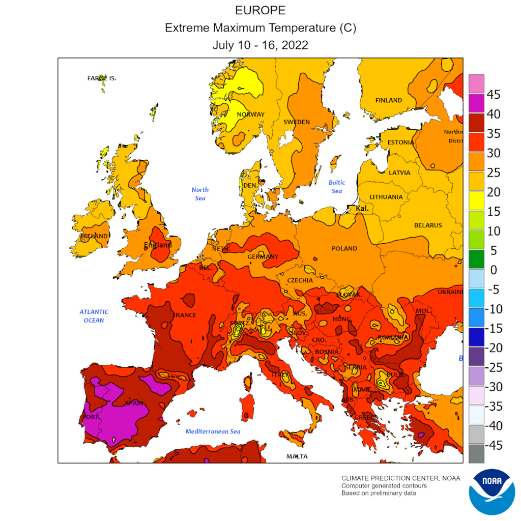 olas de calor e incendios