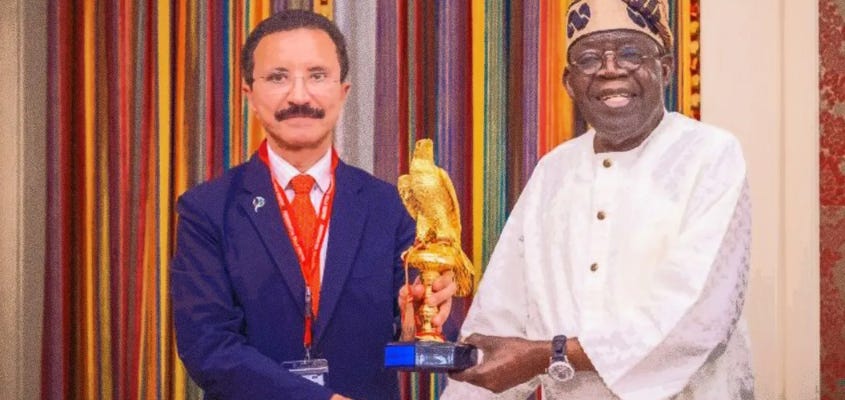 Sultan Ahmad bin Sulayem and Bola Tinubu, 
