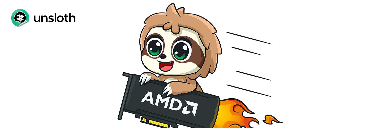 Unsloth Mascot on AMD GPU