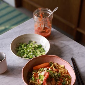 Recipe: One pot chicken soup with a fiery relish