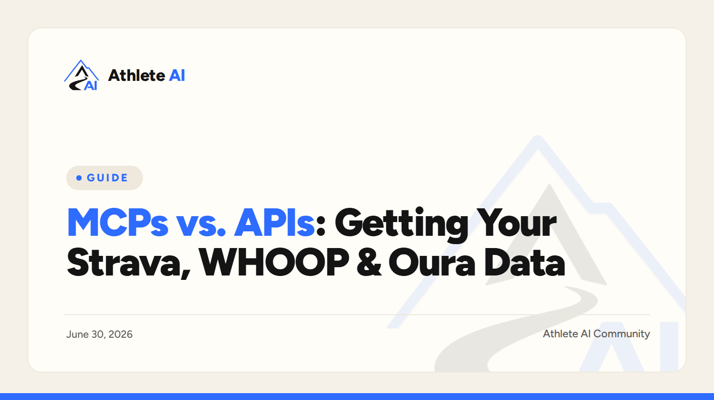 MCPs vs. APIs: How to Get Your Strava, WHOOP and Oura Data