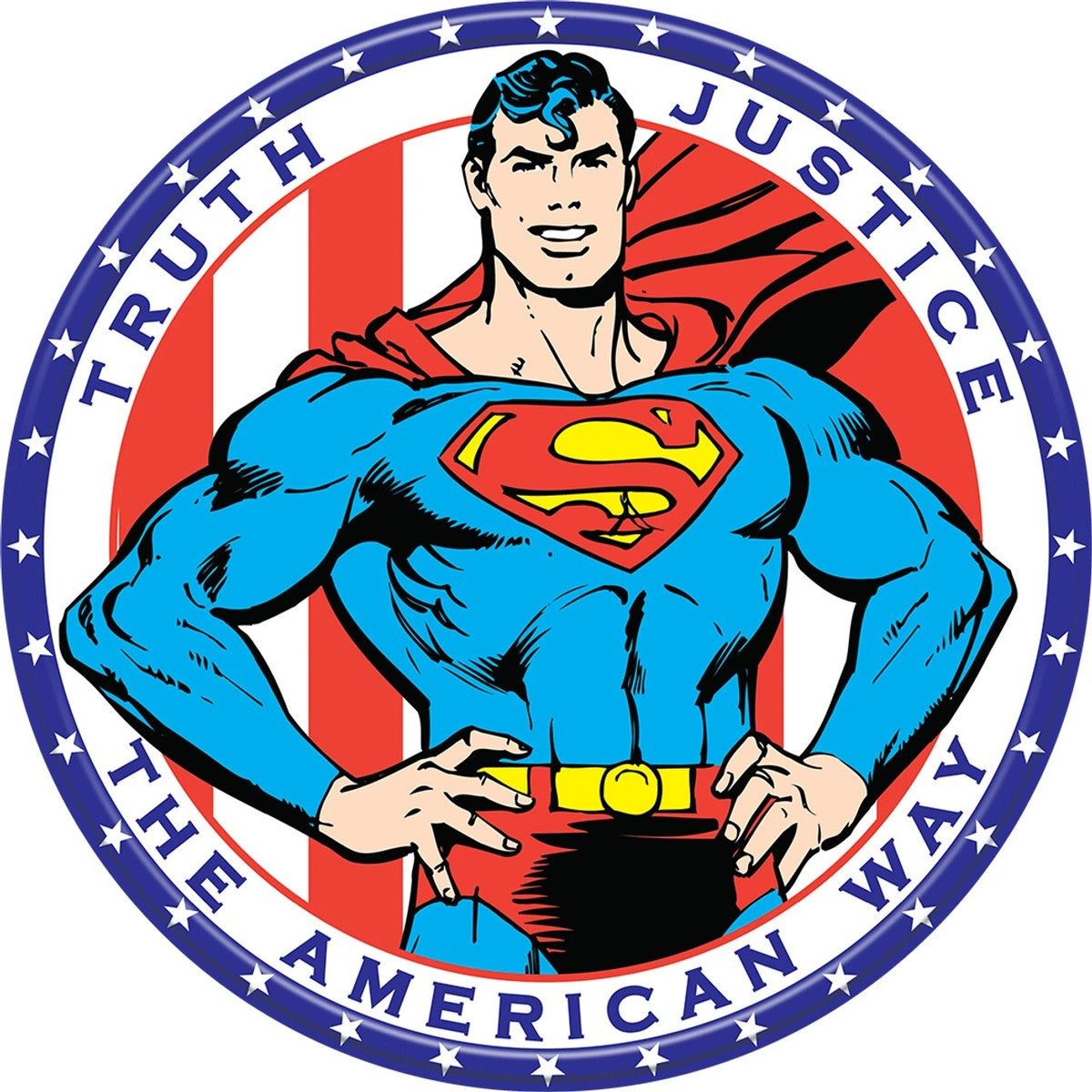 Superman Truth Justice American Way Tin Metal Aluminum Sign Man Cave Decor  11.75