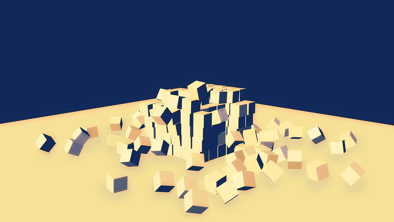 Free undoing cube 3d illustration
