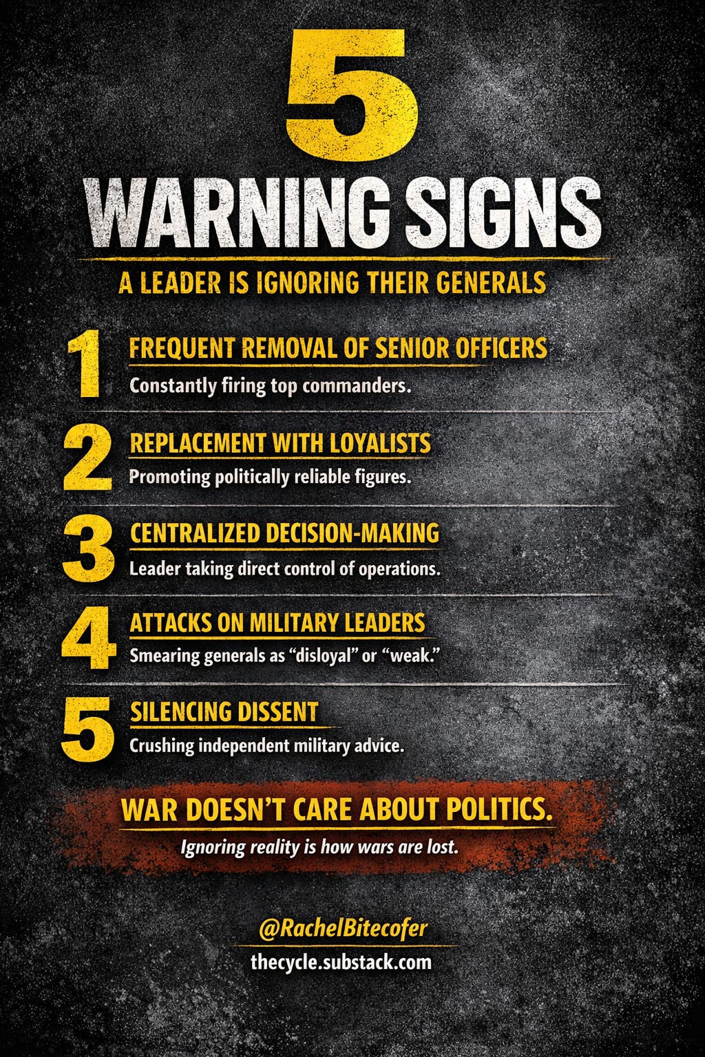 When Leaders Stop Listening to Their Generals