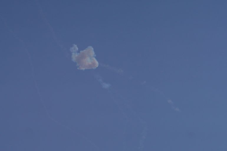 Smoke in Doha's sky as Qatar intercepts Iranian missiles. Smoke in Doha's sky as Qatar intercepts Iranian missiles.