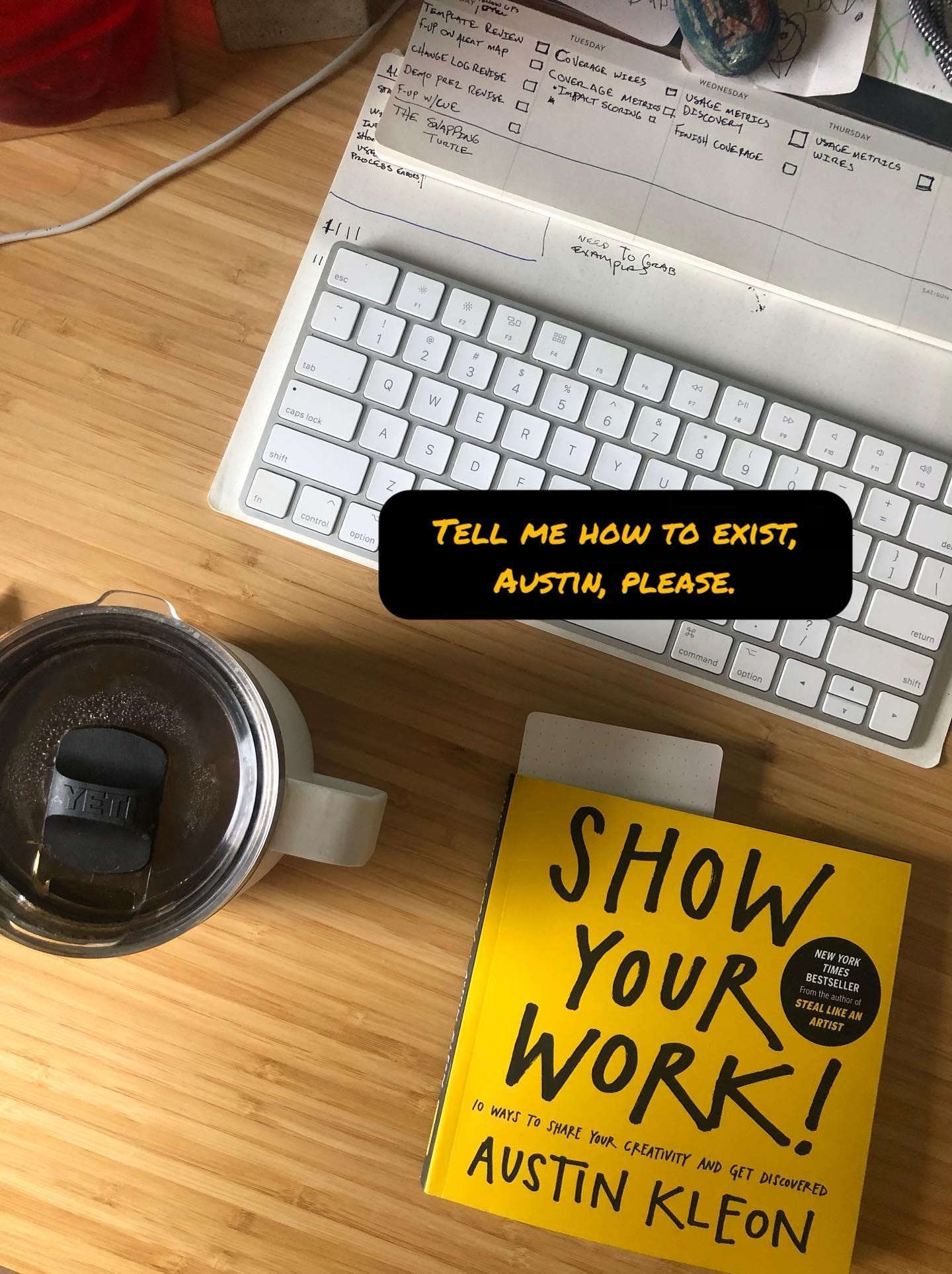 Photo by Dave Connis on May 03, 2024. May be an image of desk, poster, book, magazine and text.