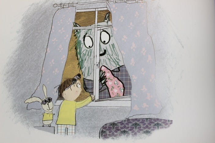 Picture book cover and illustrations from inside the book
