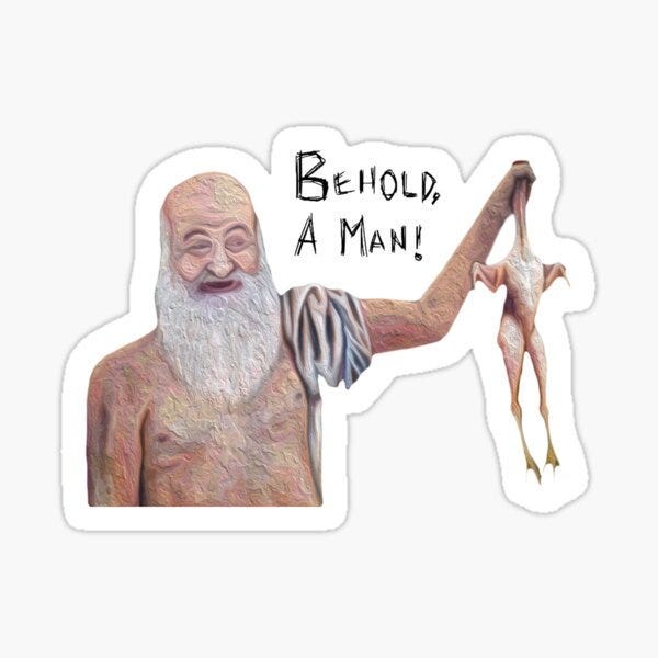 What is man? Featherless Biped. | Featherless Biped