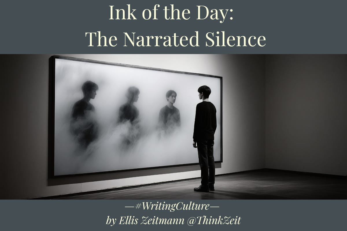 Abstract image representing solitude and self-observation: a figure alone in contemplative space, suggesting the recursive nature of consciousness observing itself, for article on performance and the internalized audience. Credits Ellis Zeitmann. For ThinkZeit.