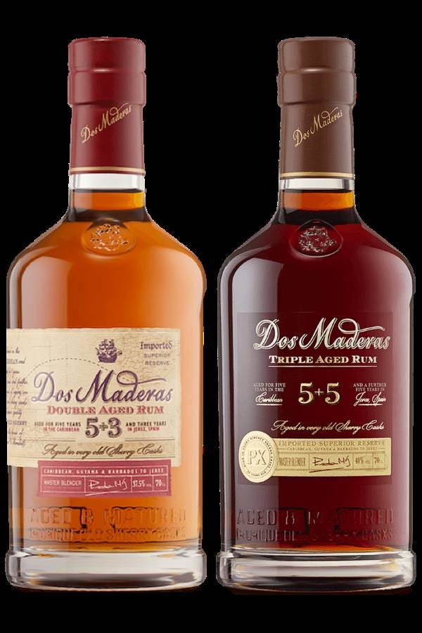 Dos Maderas 5+3 and 5+5 bottles