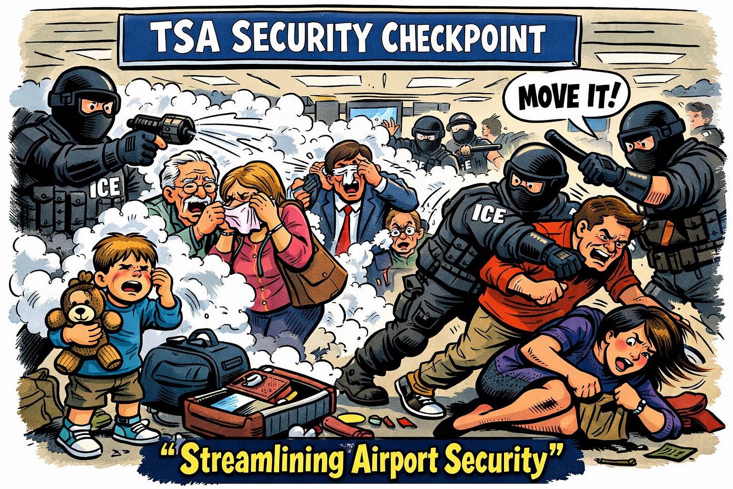 May be an image of text that says 'a TSA SECURITY ECKPOINT MOVE MOVEIT! IT! CE ICE 印道 علبه PYYNM Hmmar иWWЙ Streamlining Airport لل Security"' May be an image of text that says 'a TSA SECURITY ECKPOINT MOVE MOVEIT! IT! CE ICE 印道 علبه PYYNM Hmmar иWWЙ Streamlining Airport لل Security"'