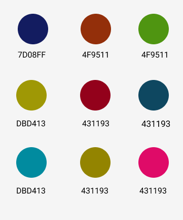Triad complementary colours