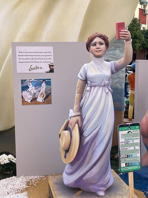 Various sculptures for the Fallas festival