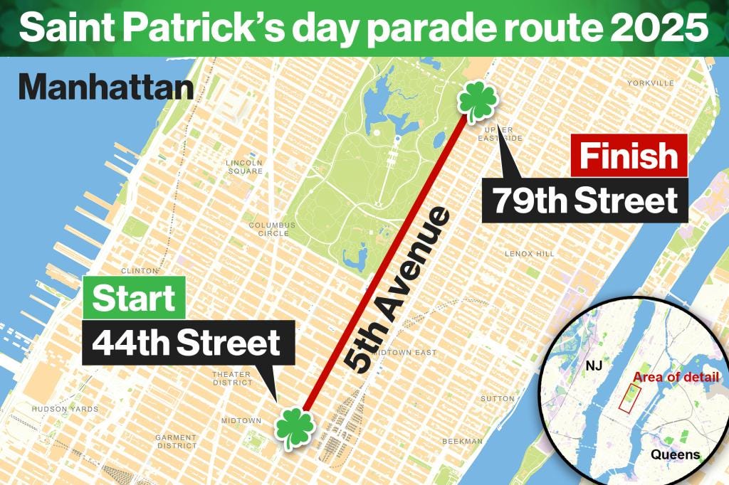St. Patrick's Day 2025 celebrations in NYC: Parade, bar crawls, more