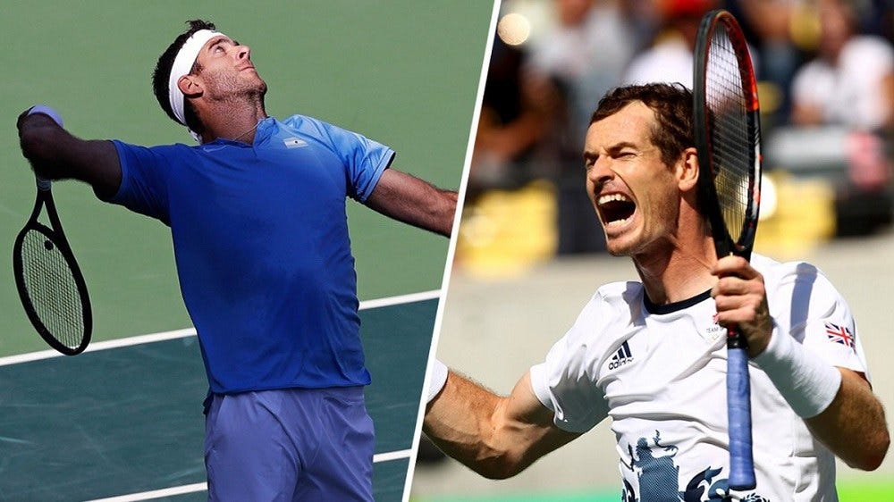 Andy Murray makes history beating Juan Martin Del Potro at Rio Olympics 2016 Andy Murray makes history beating Juan Martin Del Potro at Rio Olympics 2016