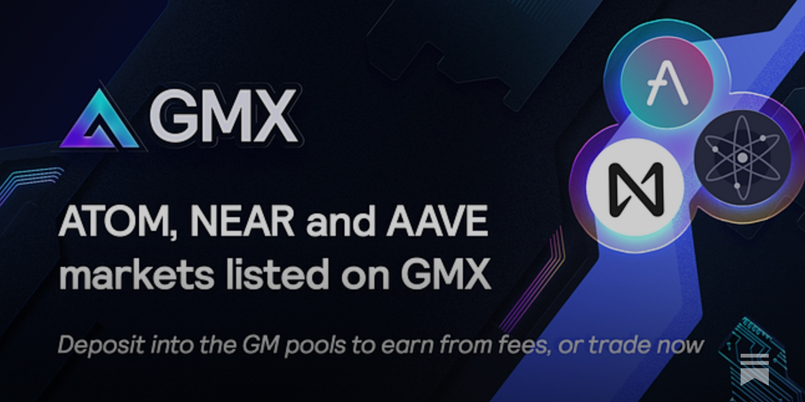 GMX announces the launch of new ATOM, NEAR and AAVE markets on Arbitrum