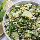 Lemony Couscous Salad with Roasted Asparagus and Zucchini