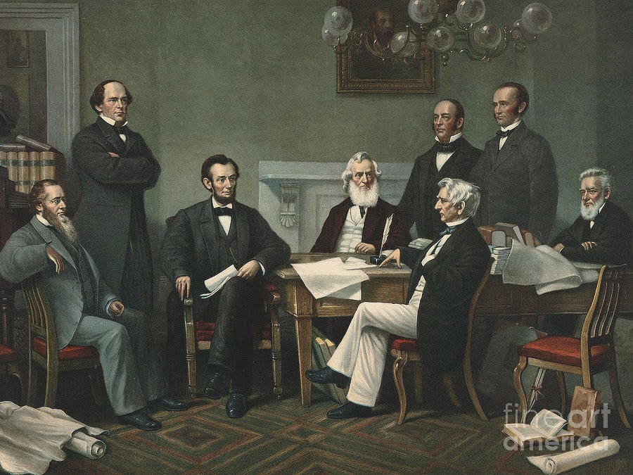 Remastered Art President Abraham Lincoln's Cabinet portraits 20211114  Painting by Wingsdomain Art and Photography - Pixels