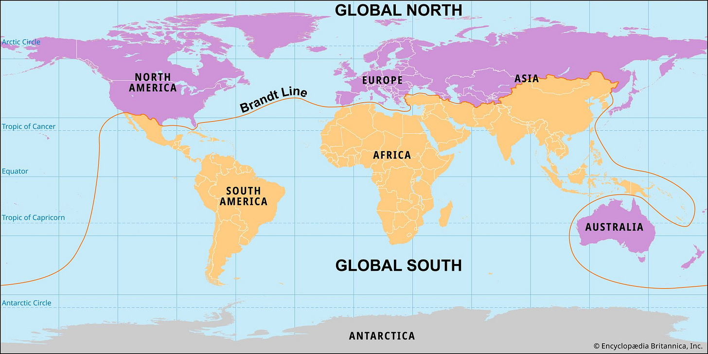 Global North and Global South | Definition, Countries, Differences,  History, Map, & Facts | Britannica