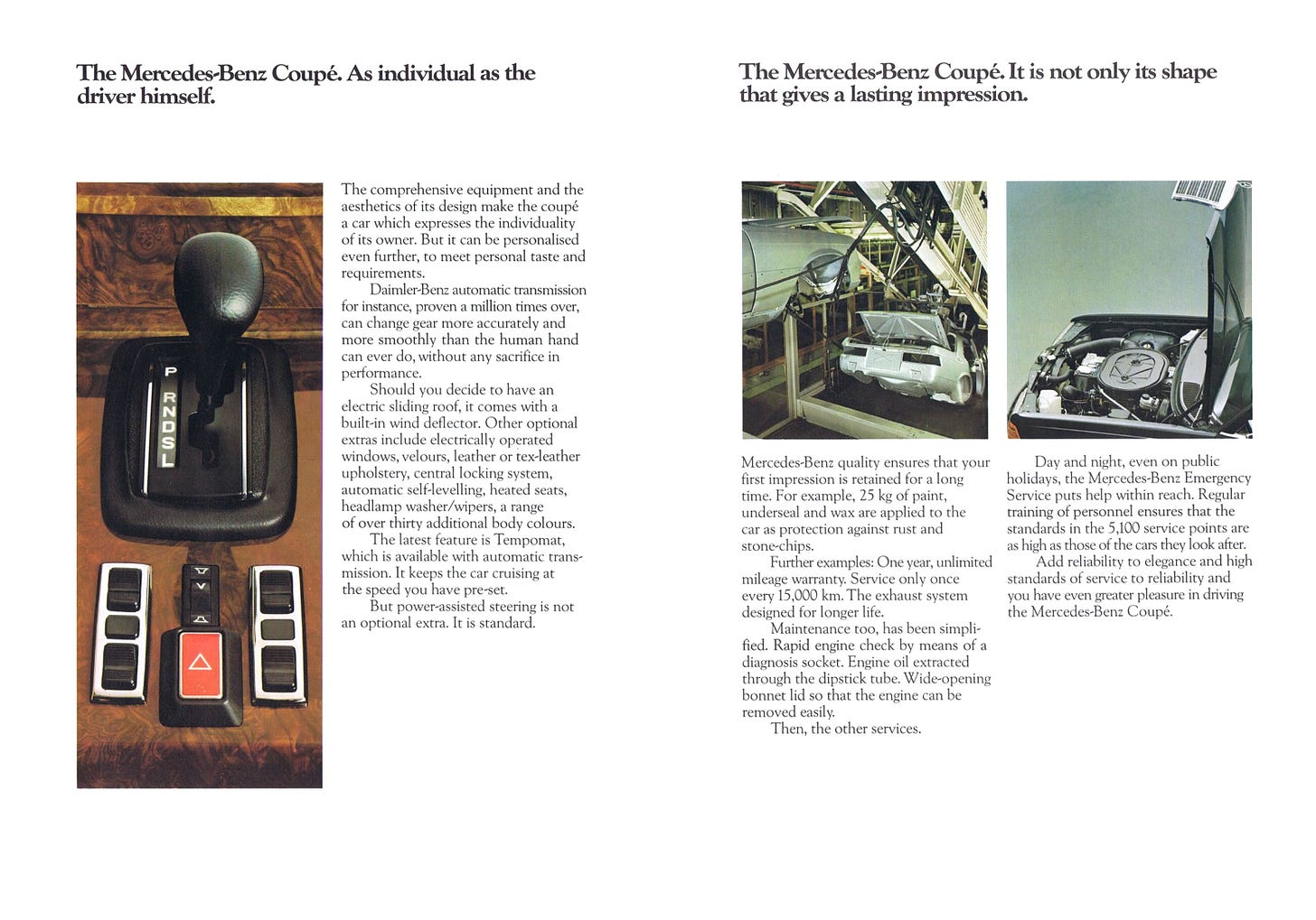 Mercedes W123 Coupe 1977 Brochure Mercedes W123 Coupe 1977 Brochure