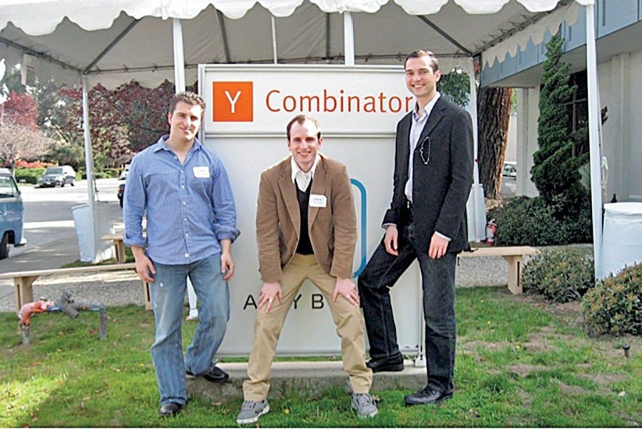 Airbnb co-founders during their YC batch, Winter 2009: Brian Chesky, Joe Gebbia, and Nathan Blecharczyk