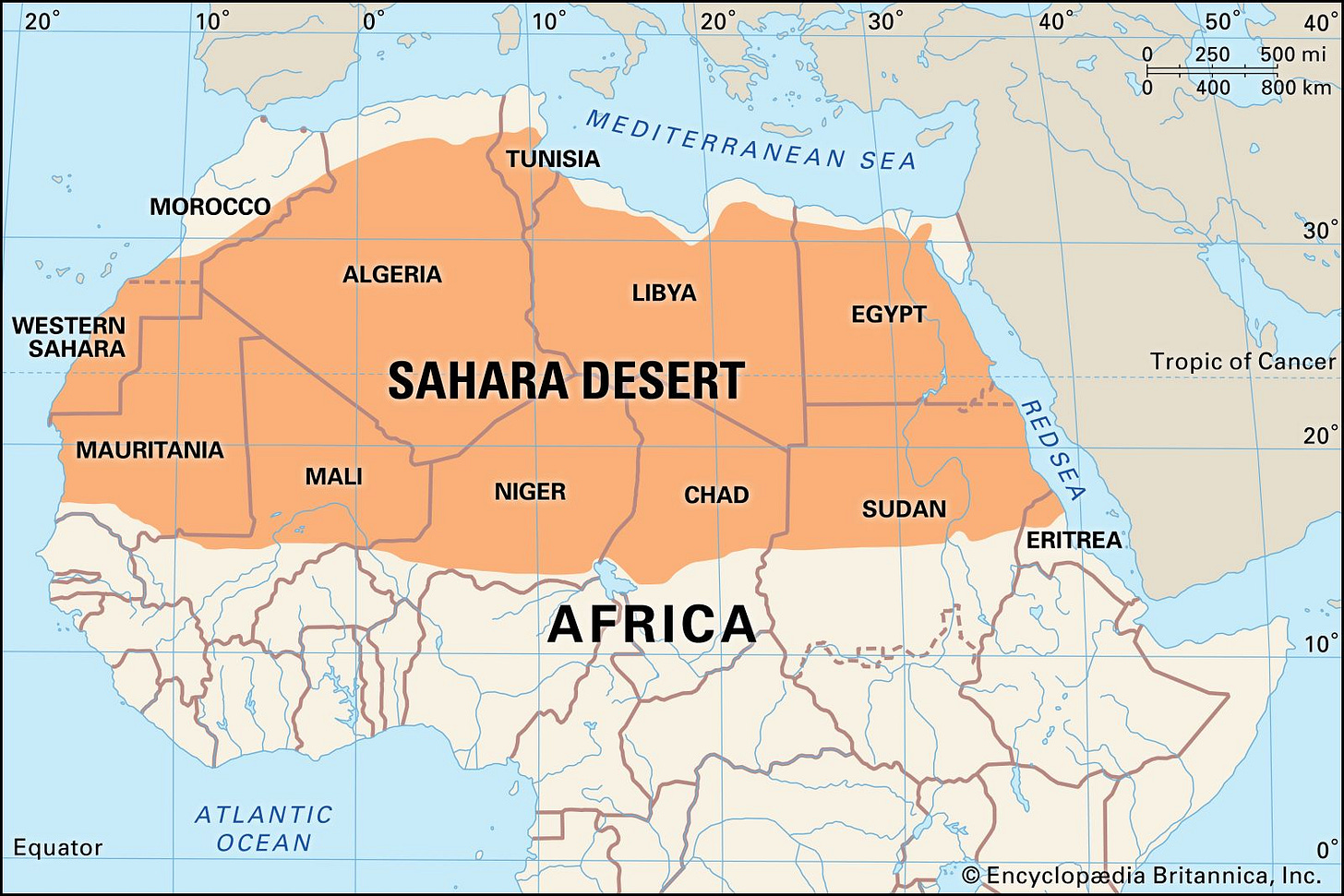 Sahara | Location, History, Map, Countries, Animals, & Facts | Britannica