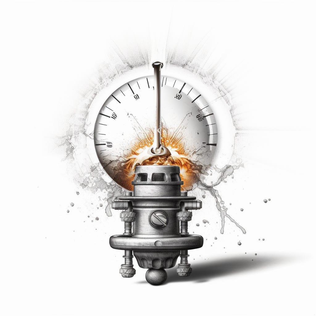 gauge, surreal art, white background, sketch