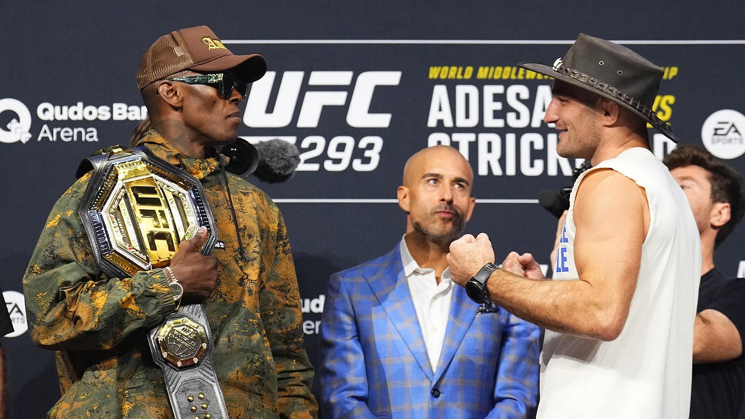 UFC 293: Sean Strickland ready for 'war' in title challenge against  champion Israel Adesanya - Eurosport