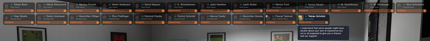 Football Manager 2023 Squad Meeting