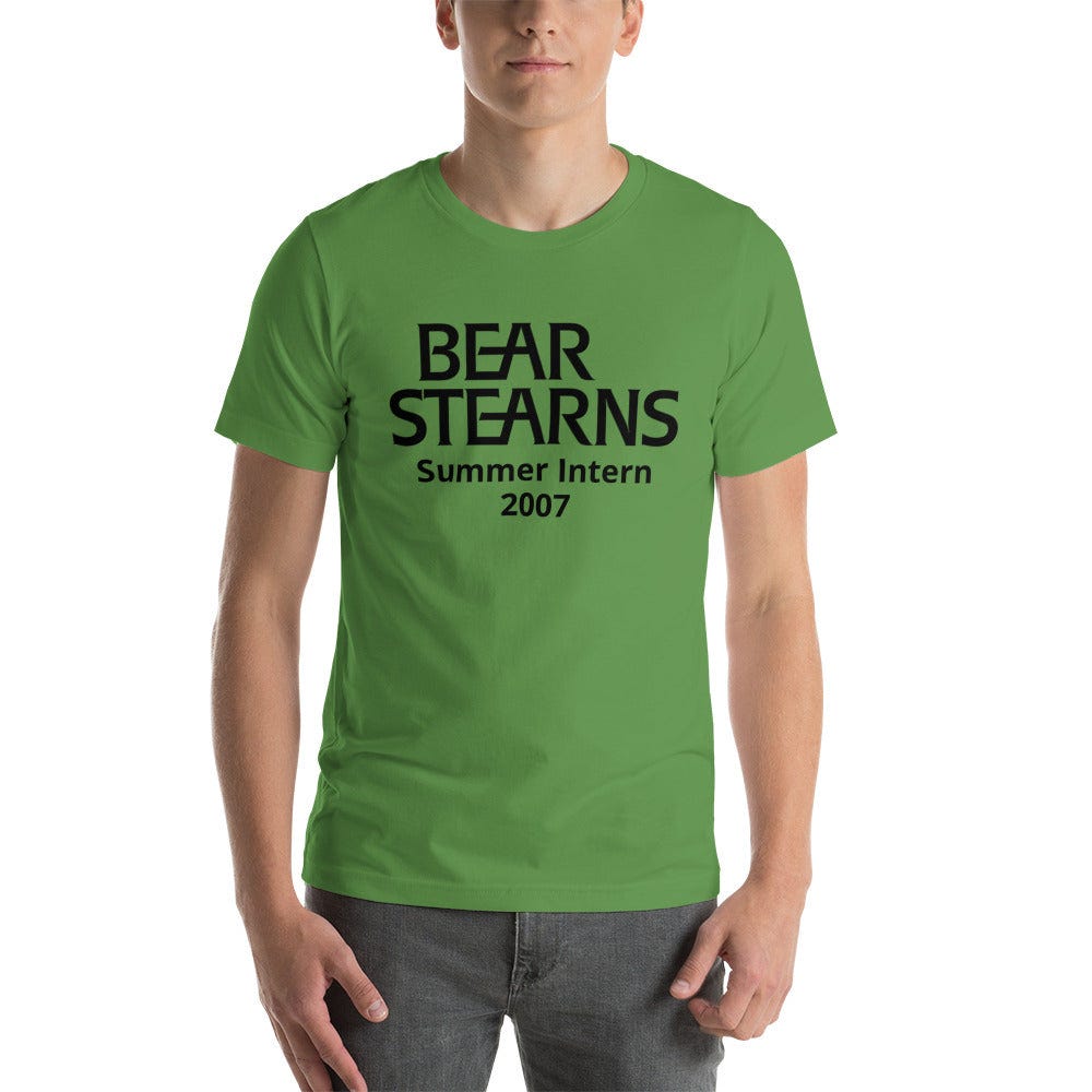 Bear Stearns Intern Unisex t-shirt – vineyardsun