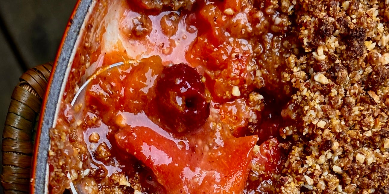 Apricot Cherry Crisp