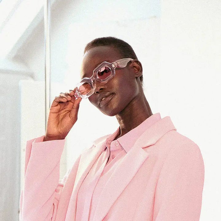 new fashion eyewear brand for sunglasses in pink acetate