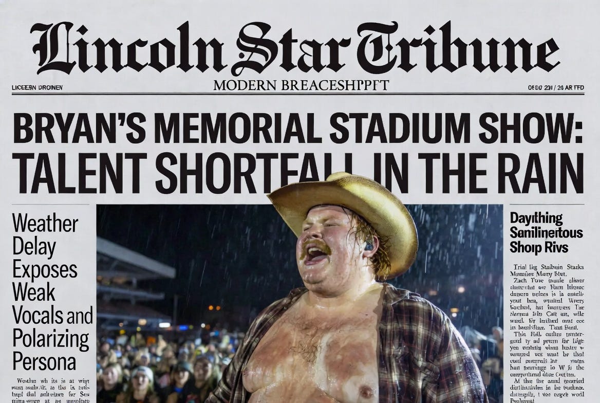 Zach Bryan's Memorial Stadium Concert in Lincoln Nebraska 4/25/2026 ...